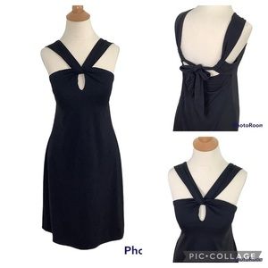 Athleta Kiki Black swim mini dress built in bra size Small EUC